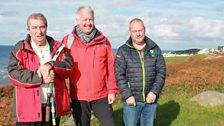 Derek with Seine Net fishermen Cyril Burton and Wayne Jones Gwbert