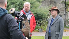 Filming with Glen Johnson, historian, Cardigan Castle