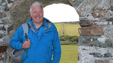 Derek in the archway of St Rhwydrus Church, Llanrhwydrus