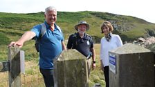 Derek with sign markers Steve Hayward and Rhian Parry