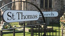 St Thomas’  Church sign, Redwick