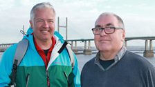 Derek with local historian Peter Strong in Sudbrook