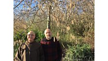 Brother Sam and Bob Gilbert beneath an aspen