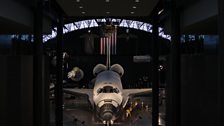Space Shuttle Discovery on display at the Steven F. Udvar-Hazy Center in Virginia