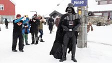 The Dark Lord gets snow on his feet for the annual Visit Hoth Event