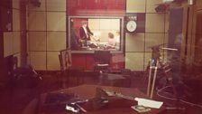 A view across the "centre studio" into studio 1A at Norfolk Tower, the station's original home