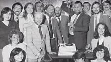 Celebrating the station's first birthday in 1981!