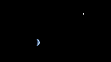 Earth and Moon from Mars Reconnaissance Orbiter (2007)