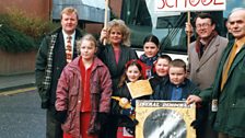 Teàrlach cuide ri Celia Munro, Jamie Stone, Iain Fearchar Rothach agus clann-sgoile