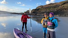 Getting ready to kayak with my instructors Libby and Ant