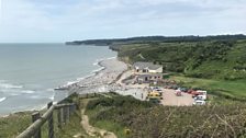 Arriving at Llantwit Major Beach