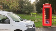 Merlin by a Phonebox