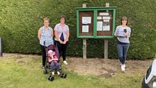 Next Julie had to find the notice board on Low Road in Congham