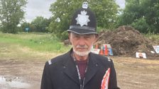 Pete the steward in Policeman's hat