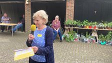 Tricia with helpers at her open garden