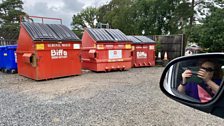 Driver Alan knows how to show a girl a good time.....a tour of the bins!......