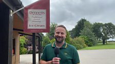 Marvin outside the Leagate Road Farm Shop....(not open on Sundays - so thank you for taking the time Marvin!)