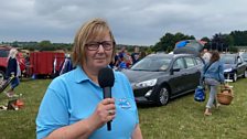 Jane welcomed the team to the car boot....