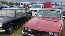 Spot the modern among the vintage at the Boston Classic Car Show .....