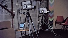 Nexus's own cameras in their small studio upstairs in University House in the mid-1970s (Photo: David Matthewson)