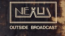 The classic Nexus logo on an old outside broadcast caption card (Photo: UEA:TV)