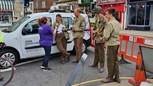 Amy meets the soldiers