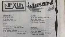 A Nexus schedule from January 1981, from the UEA student newspaper of the time, Phoenix