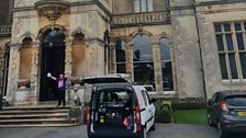 The team arrive at Stoke Rochford Hall...