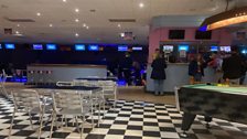 The bowling lanes were busy at Grantham Bowl...