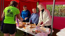 The cakes were very popular with the runners....