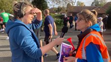 Time for Rachel to have a word with Nicola who is one of the organisers...before heading off to their next destination..