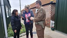 Paul looking dapper in his uniform and Linda explained to Rachel all about the museum.....