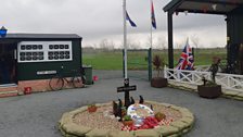 The flags had been flying for their service for Remembrance Day.....