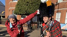 Julie finished the day's quest at the festive market in Watton