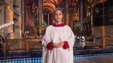 Mila, the runner up of Young Chorister of the Year 2021, with their trophy