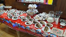 They arrived at the Christmas Fayre....don't the cakes look good?