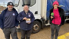 The final location was the Sea Palling lifeboat, where they were preparing for Father Christmas's visit next week!