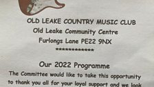 Old Leake Country Music Club Poster