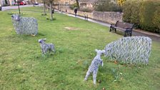 Also well known in the village are the sheep sculptures..