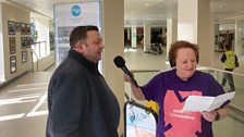 Amy and Dean at the Waterside shopping centre