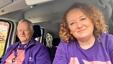 Amy and Alan in Merlin....raring to go this morning...