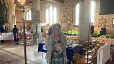 On entering the church there were lots of smiling faces, including Jane............