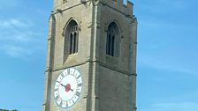 The church has a wonderful clock tower...