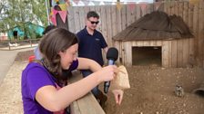 She might not have made it in time but Jess has the chance to feed the Meerkats!