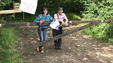 Matthew had helpfully put up some signs to guide Julie into the wood!