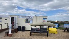 Time to visit The Wave at RAF Waddington which had a boat outside.....