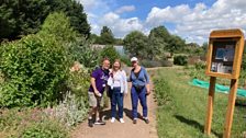 Karl finally found Julie and Trudy at the Hillside Estate Community Gardens....