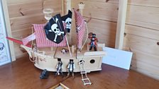 Nice pirate ship.....made the team feel right at home!