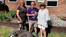 Karl met Teddy, Sue and Linda at the start point this morning...