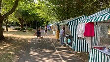 Plenty of stalls in the shade to have a look at...